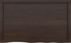 vidaXL Blat do łazienki, ciemnobrązowy, 100x60x(2-4) cm, lite drewno 4