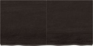 vidaXL Blat stołu, ciemnobrązowy, 120x60x(2-6) cm, lite drewno dębowe 3