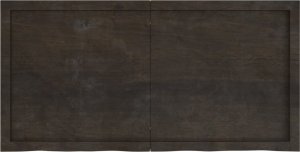 vidaXL Blat stołu, ciemnobrązowy, 120x60x(2-6) cm, lite drewno dębowe 4