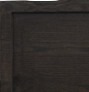 vidaXL Blat stołu, ciemnobrązowy, 100x60x(2-4) cm, lite drewno dębowe 6