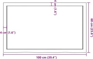 vidaXL Blat stołu, ciemnobrązowy, 100x60x(2-4) cm, lite drewno dębowe 9