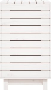 vidaXL Kosz na pranie, biały, 88,5x44x76 cm, lite drewno sosnowe 6