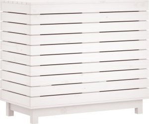 vidaXL Kosz na pranie, biały, 88,5x44x76 cm, lite drewno sosnowe 7