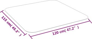 vidaXL Mata podłogowa, na panele lub wykładzinę, 120x115 cm, PVC 6