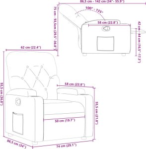 vidaXL Fotel rozkładany, czarny, sztuczna skóra 11