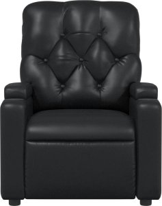 vidaXL Fotel rozkładany, czarny, sztuczna skóra 6