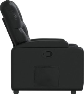 vidaXL Fotel rozkładany, czarny, sztuczna skóra 7