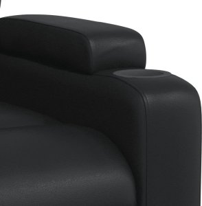 vidaXL Fotel rozkładany, czarny, sztuczna skóra 8