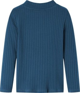 vidaXL Koszulka dziecięca z długimi rękawami, prążkowana dzianina, granat 128 2
