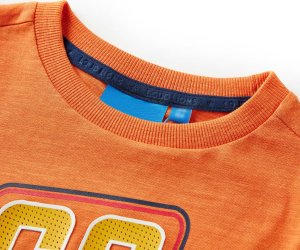 vidaXL Koszulka dziecięca z długimi rękawami, ciemny pomarańcz, 104 3