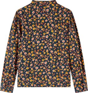 vidaXL Koszulka dziecięca ze stójką, granatowa, 128 2