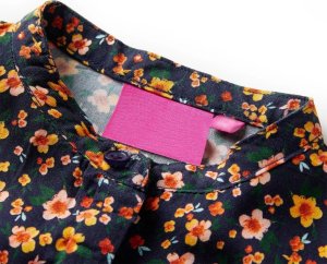 vidaXL Koszulka dziecięca ze stójką, granatowa, 128 3