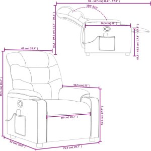 vidaXL Rozkładany fotel masujący, szary, obity sztuczną skórą 12
