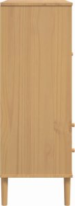 vidaXL Szafka SENJA, imitacja rattanu, brązowa, 90x40x112 cm, sosnowa 7