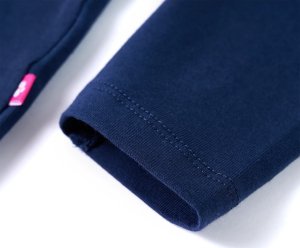 vidaXL Koszulka dziecięca z długimi rękawami, granatowa, 128 5