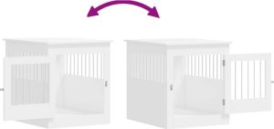 vidaXL Kojec dla psa, biały, 64,5x80x71 cm 10