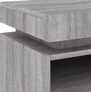 vidaXL Szafka nocna z LED, szary dąb sonoma, 40x39x48,5 cm 10