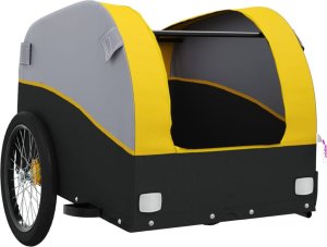 vidaXL Przyczepka rowerowa, czarno-żółta, 30 kg, żelazo 5
