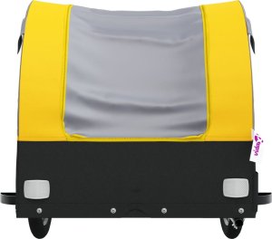 vidaXL Przyczepka rowerowa, czarno-żółta, 30 kg, żelazo 6