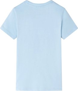 vidaXL Koszulka dziecięca z krótkimi rękawami, jasnoniebieska, 128 2