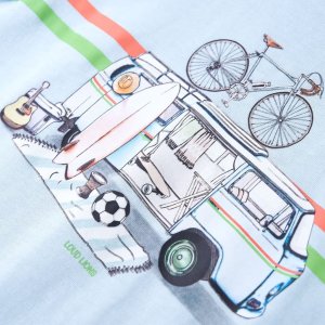 vidaXL Koszulka dziecięca z krótkimi rękawami, jasnoniebieska, 128 4