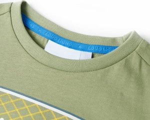 vidaXL Koszulka dziecięca, jasne khaki, 140 3