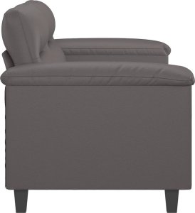 vidaXL 2-osobowa sofa, szary, 140 cm, sztuczna skóra 4