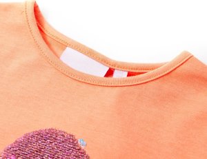 vidaXL Koszulka dziecięca, neonowy pomarańcz, 128 3