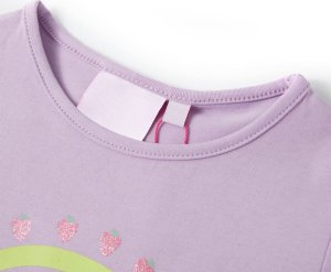 vidaXL Koszulka dziecięca, liliowa, 92 3