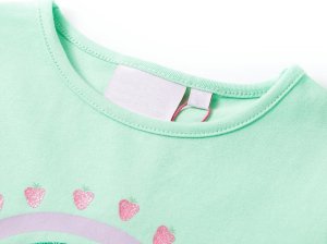 vidaXL Koszulka dziecięca, jasnozielona, 92 3