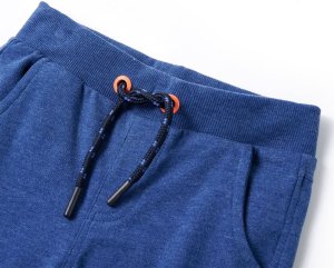 vidaXL Dziecięce spodnie dresowe, ciemnoniebieskie, 116 3