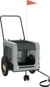 vidaXL Przyczepka rowerowa dla zwierząt, tkanina Oxford i żelazo 2