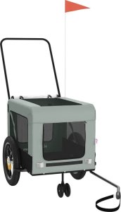 vidaXL Przyczepka rowerowa dla zwierząt, tkanina Oxford i żelazo 4