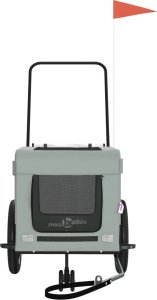 vidaXL Przyczepka rowerowa dla zwierząt, tkanina Oxford i żelazo 5