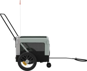 vidaXL Przyczepka rowerowa dla zwierząt, tkanina Oxford i żelazo 7