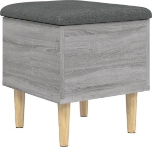 vidaXL Ławka ze schowkiem, szary dąb sonoma, 42x42x46 cm 2