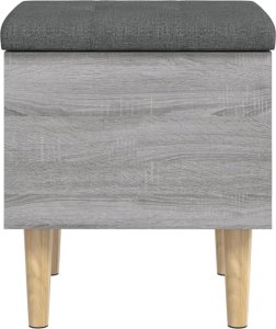 vidaXL Ławka ze schowkiem, szary dąb sonoma, 42x42x46 cm 5