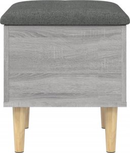 vidaXL Ławka ze schowkiem, szary dąb sonoma, 42x42x46 cm 6