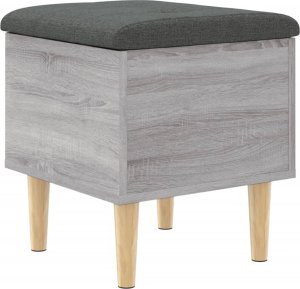 vidaXL Ławka ze schowkiem, szary dąb sonoma, 42x42x46 cm 7