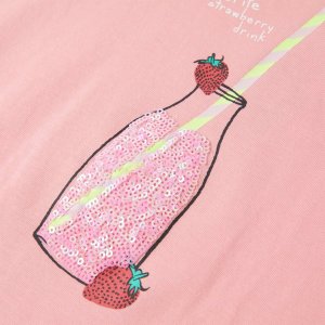 vidaXL Koszulka dziecięca z krótkimi rękawami, różowa, 140 4