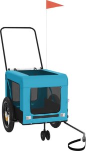 vidaXL Przyczepka rowerowa dla zwierząt, tkanina Oxford i żelazo 4