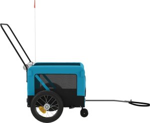 vidaXL Przyczepka rowerowa dla zwierząt, tkanina Oxford i żelazo 7