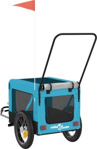 vidaXL Przyczepka rowerowa dla zwierząt, tkanina Oxford i żelazo 9