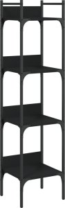 vidaXL 4-poziomowy regał na książki, czarny, 35x30x138,5 cm 2