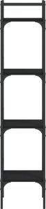 vidaXL 4-poziomowy regał na książki, czarny, 35x30x138,5 cm 5