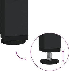 vidaXL 4-poziomowy regał na książki, czarny, 35x30x138,5 cm 8