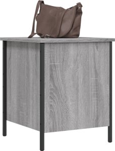 vidaXL Ławka ze schowkiem, szary dąb sonoma, 40x42,5x50 cm 4