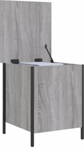 vidaXL Ławka ze schowkiem, szary dąb sonoma, 40x42,5x50 cm 5