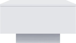 vidaXL Stolik kawowy z podświetleniem LED, biały, 55x55x31 cm 7