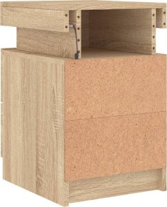 vidaXL Szafki nocne z LED, 2 szt., dąb sonoma, 35x39x55 cm 11